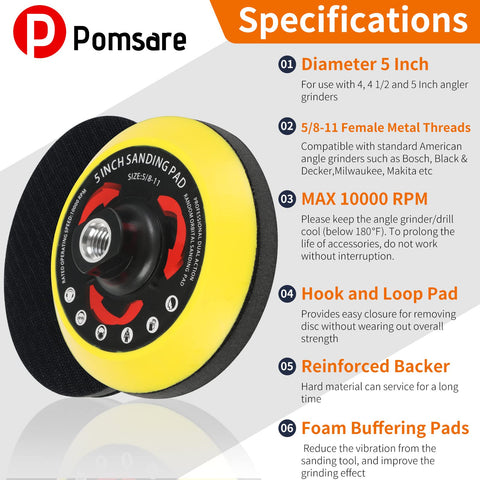 Pomsare 80pcs sanding discs offer range from coarse to fine for versatile finishing
