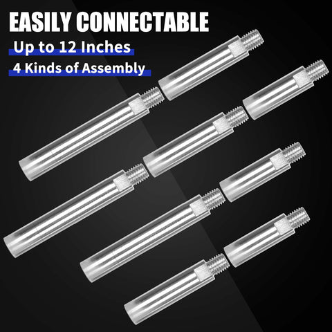 Pomsare extension rods 100mm for smoother intermediate extension.