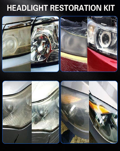 Pomsare headlight restoration system for cars and other surfaces
