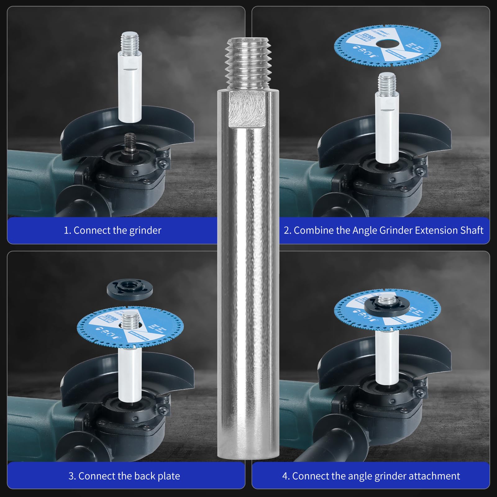 Pomsare universal compatibility with DeWalt, Makita, Milwaukee grinders.