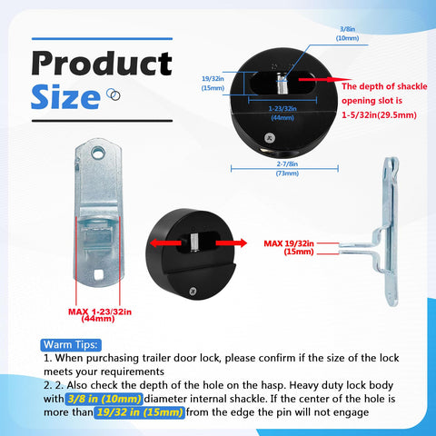 Pomunty keyed-alike hockey puck lock shows convenient access with a single key