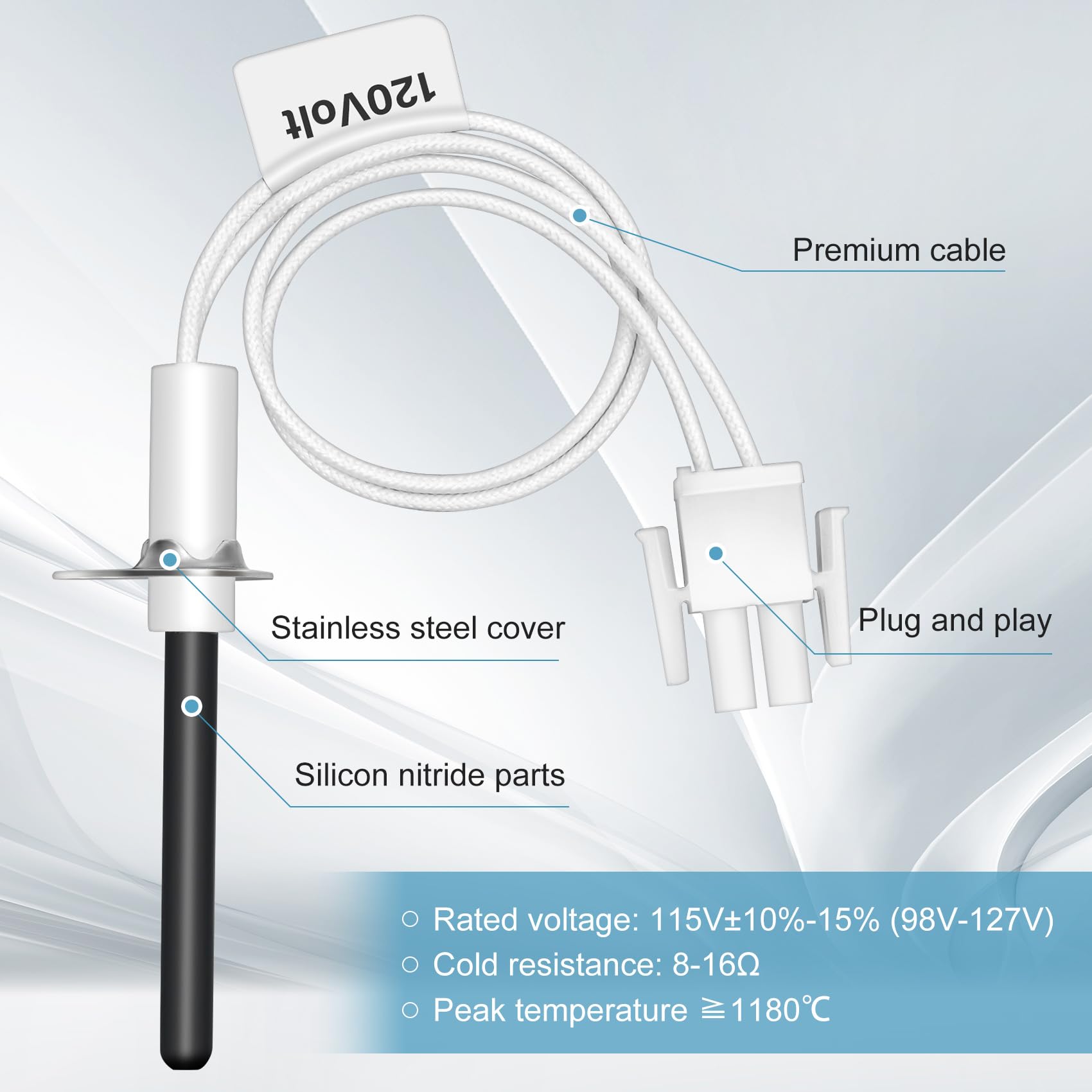 Pontuss easy-install furnace igniter plug-and-play design