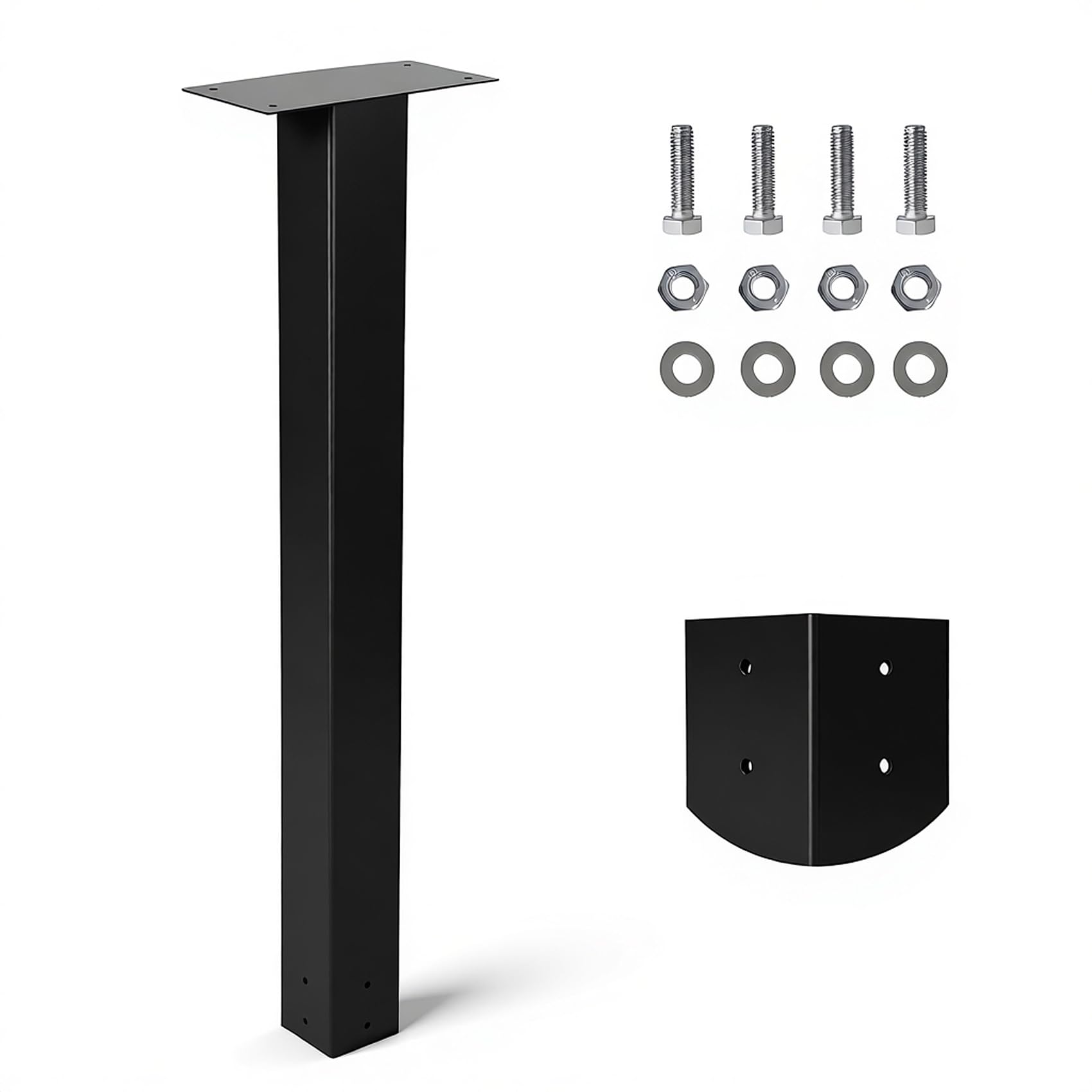 Pontuss 43-inch mailbox post withstands rain and wind for outdoor use.