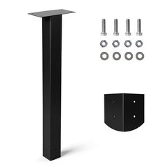 Pontuss 43-inch mailbox post withstands rain and wind for outdoor use.
