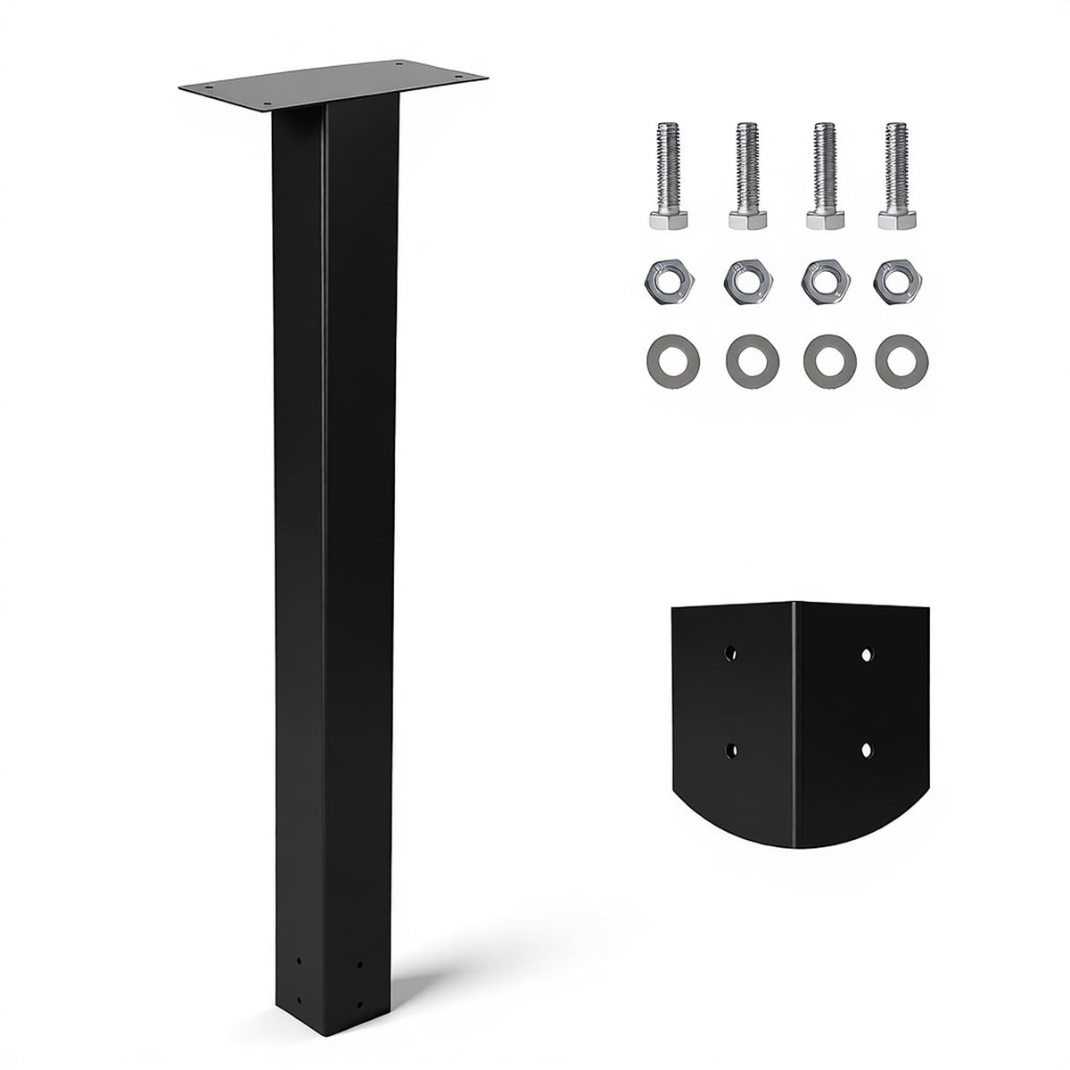 Pontuss 43-inch mailbox post withstands rain and wind for outdoor use.
