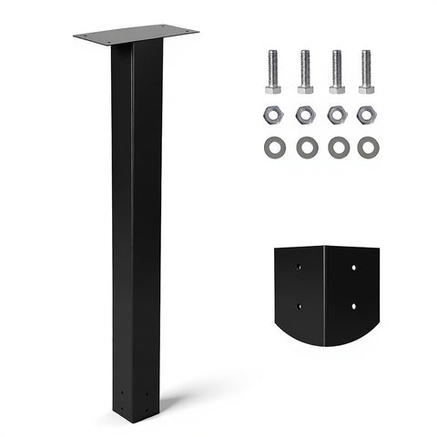 Pontuss 43-inch mailbox post withstands rain and wind for outdoor use.