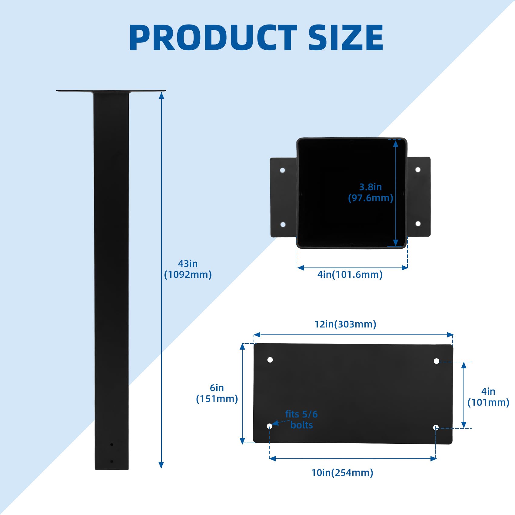 Pontuss side profile shows tall visibility for mailbox placement.