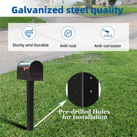 Pontuss top plate 12x6 supports secure mounting of standard mailboxes.