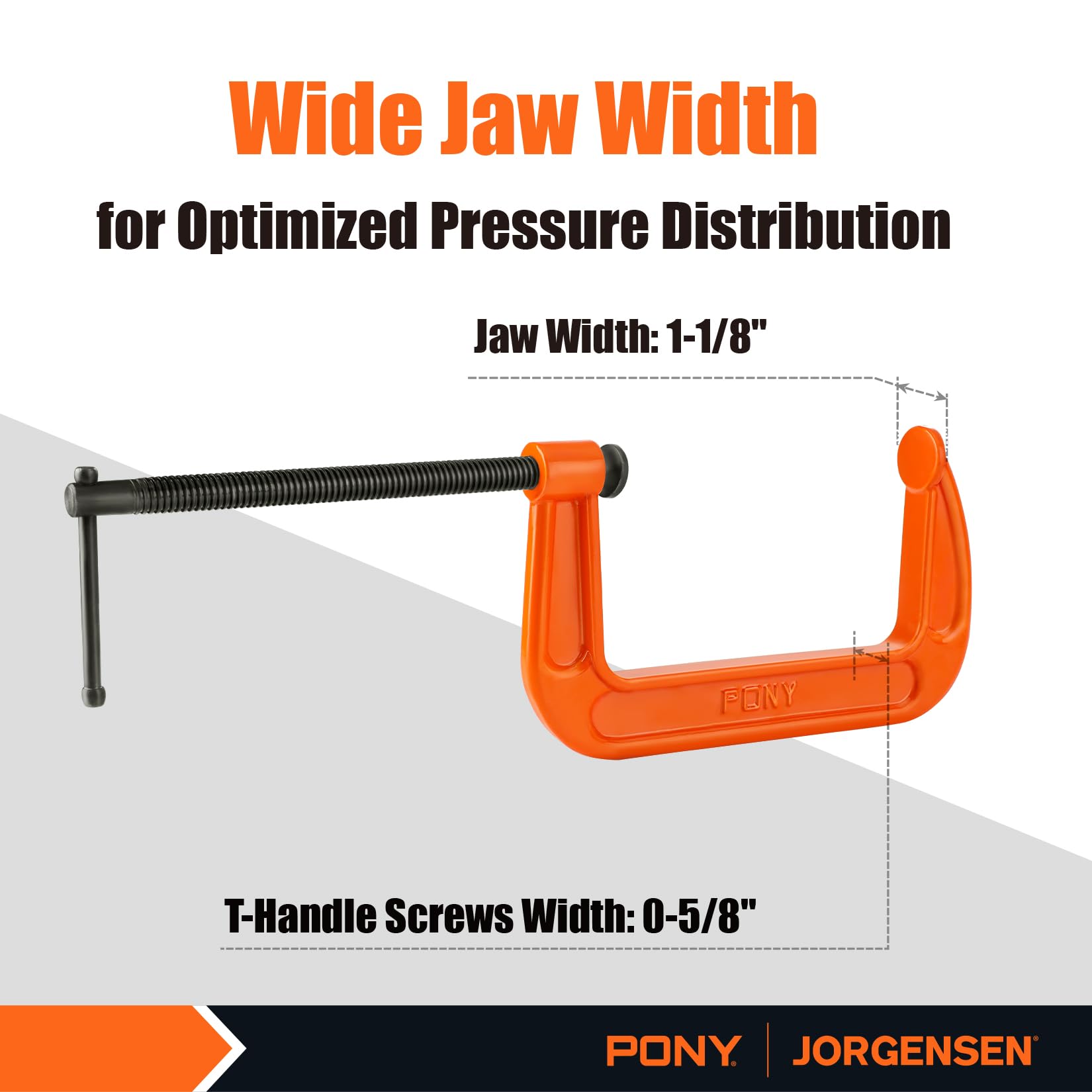 PONY 2660 clamp rated at 1000 pounds for sturdy clamping