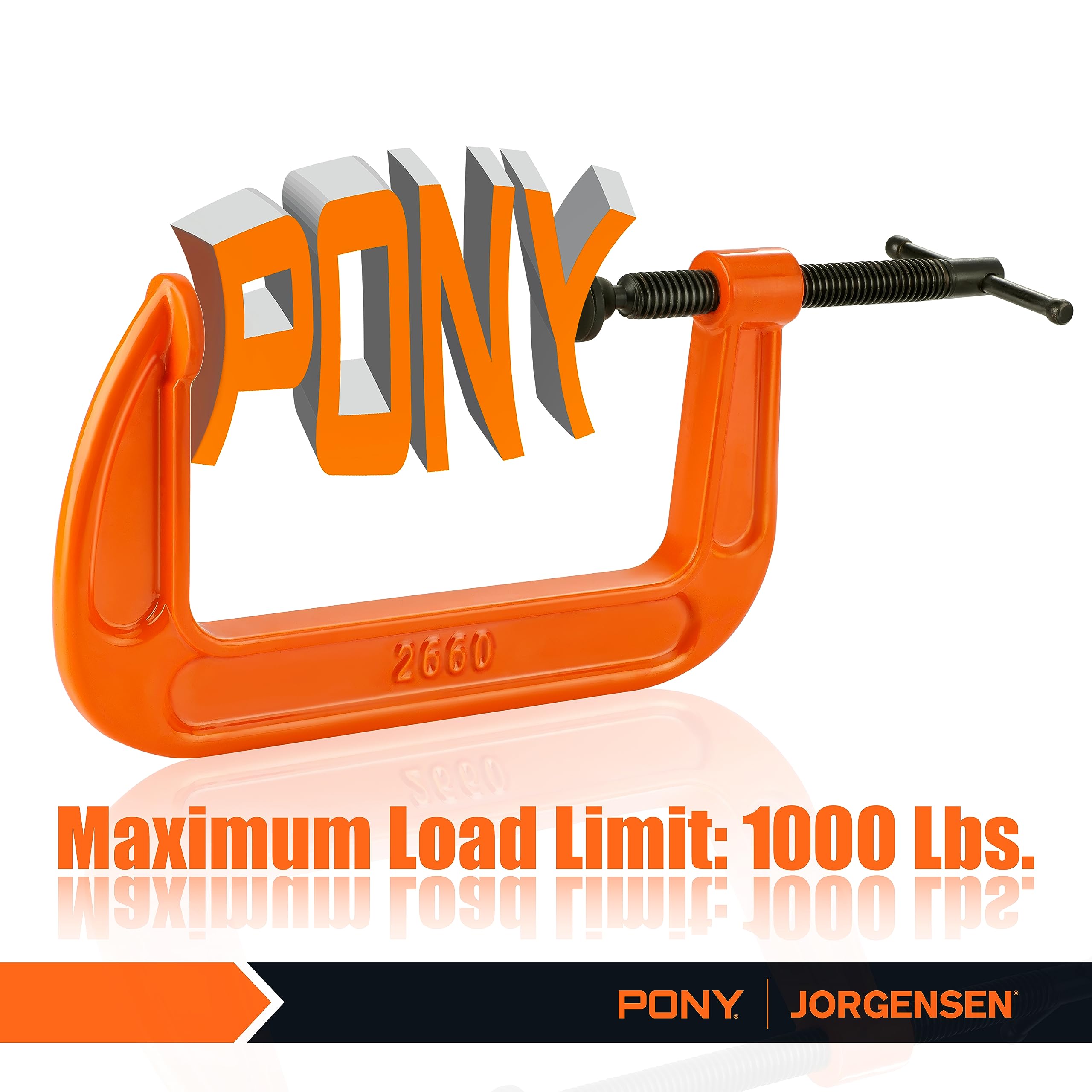 PONY 2660 clamp cast in ductile iron for strength