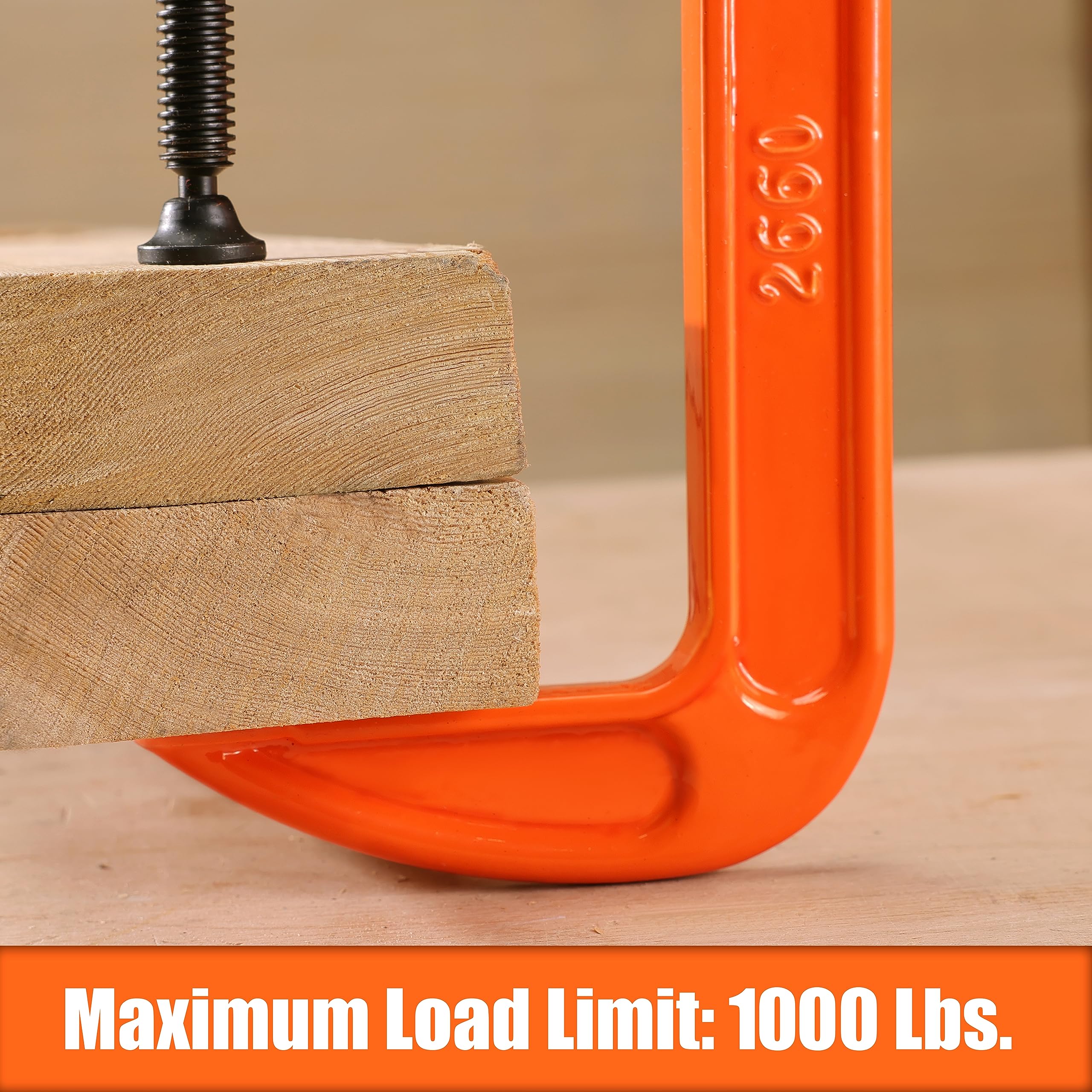 PONY 2660 clamp sliding T-handle reduces hand fatigue