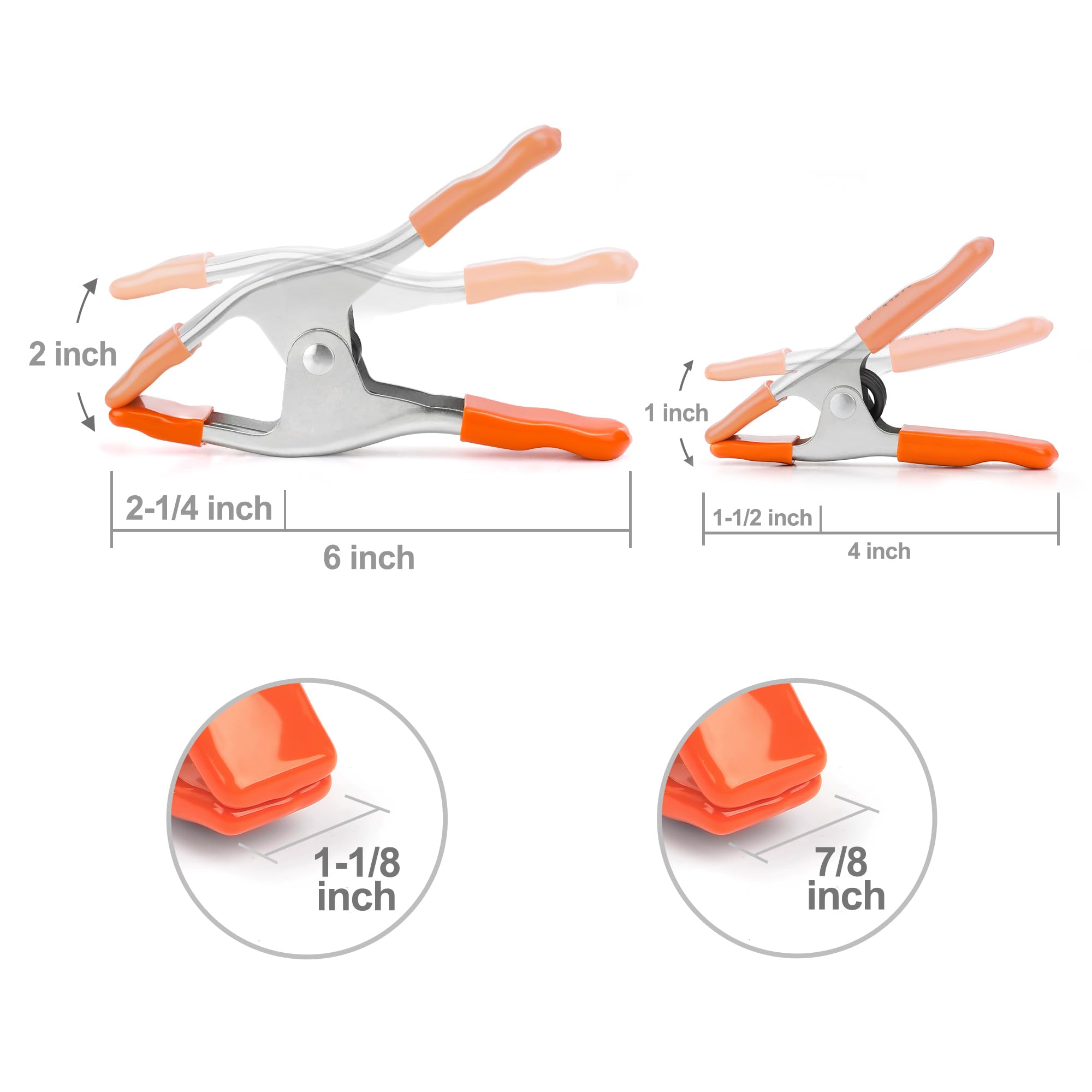 PONY 6-inch clamp with protective tips guards delicate surfaces.