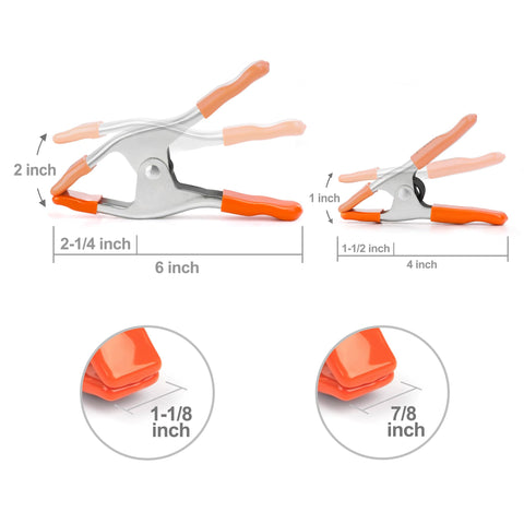 PONY 6-inch clamp with protective tips guards delicate surfaces.
