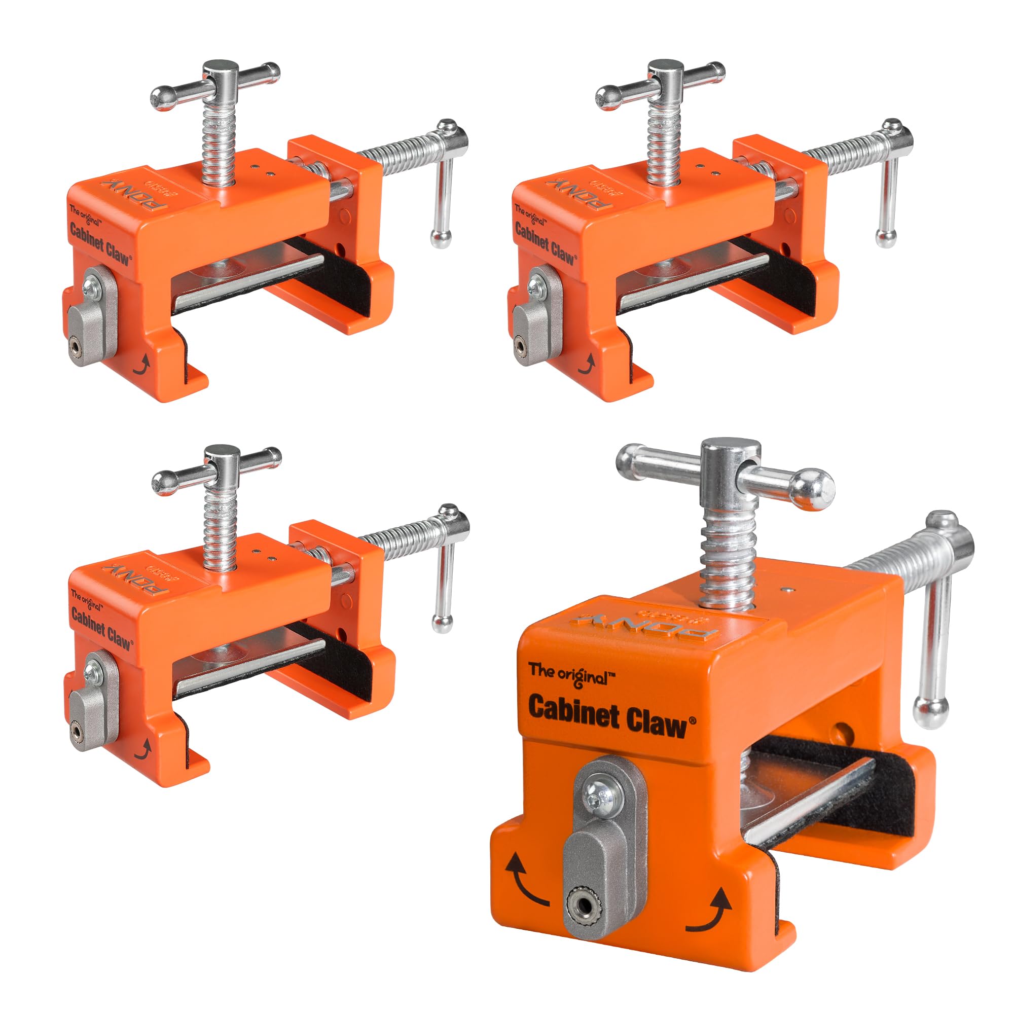 PONY 8510 cabinet claw front view for fast, secure face-frame installation.