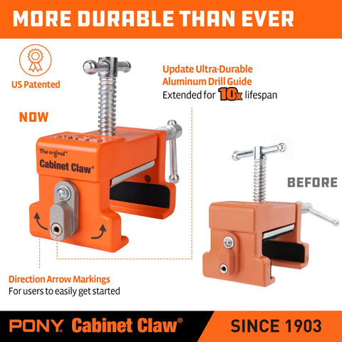 PONY 8510 pilot-hole drill guide aids screw installation without repositioning