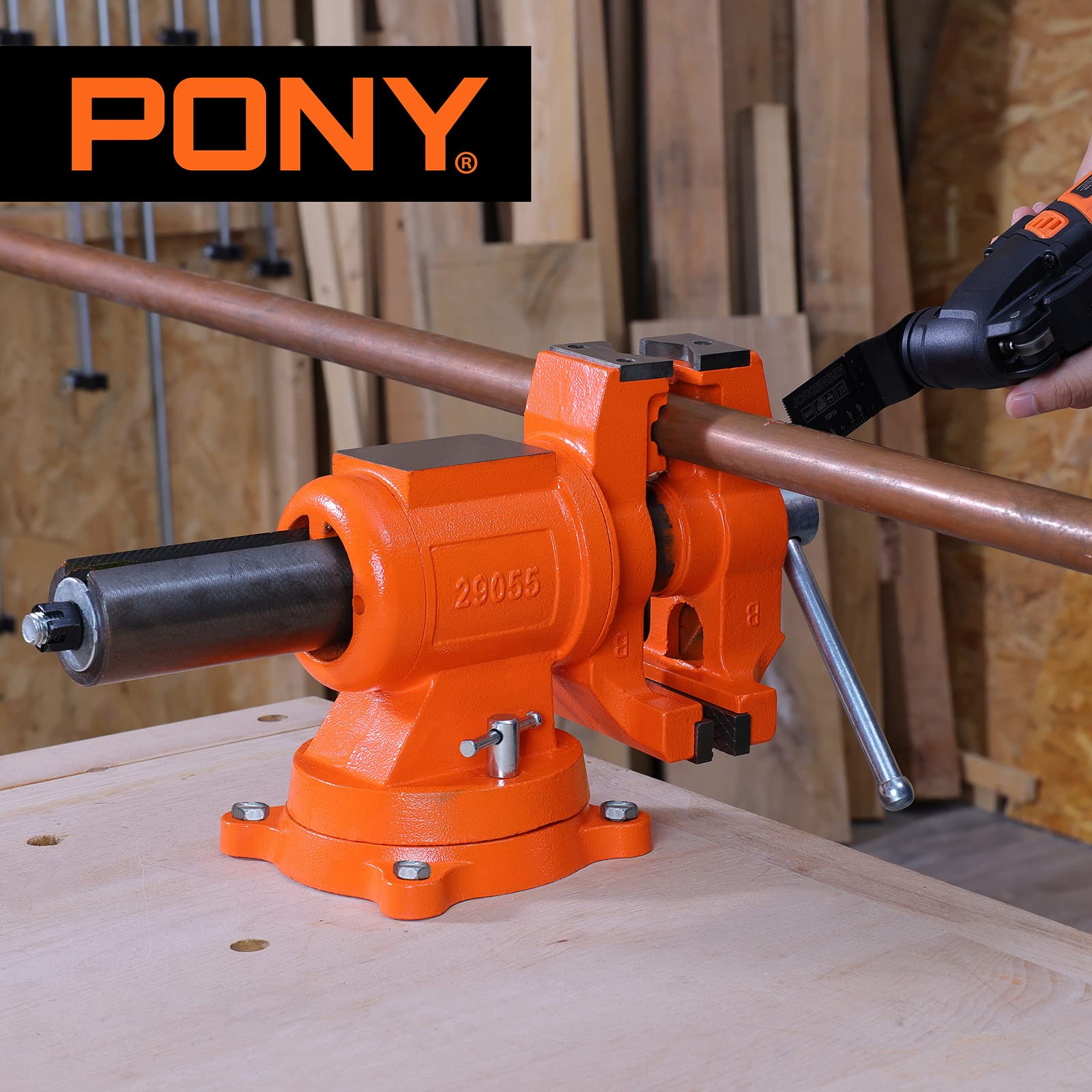 PONY 5512 lbs clamping force ensures stable workholding