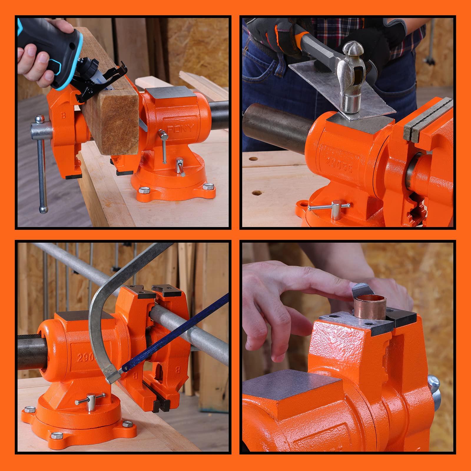 PONY versatile vise suitable for grinding, gluing, sawing and sanding