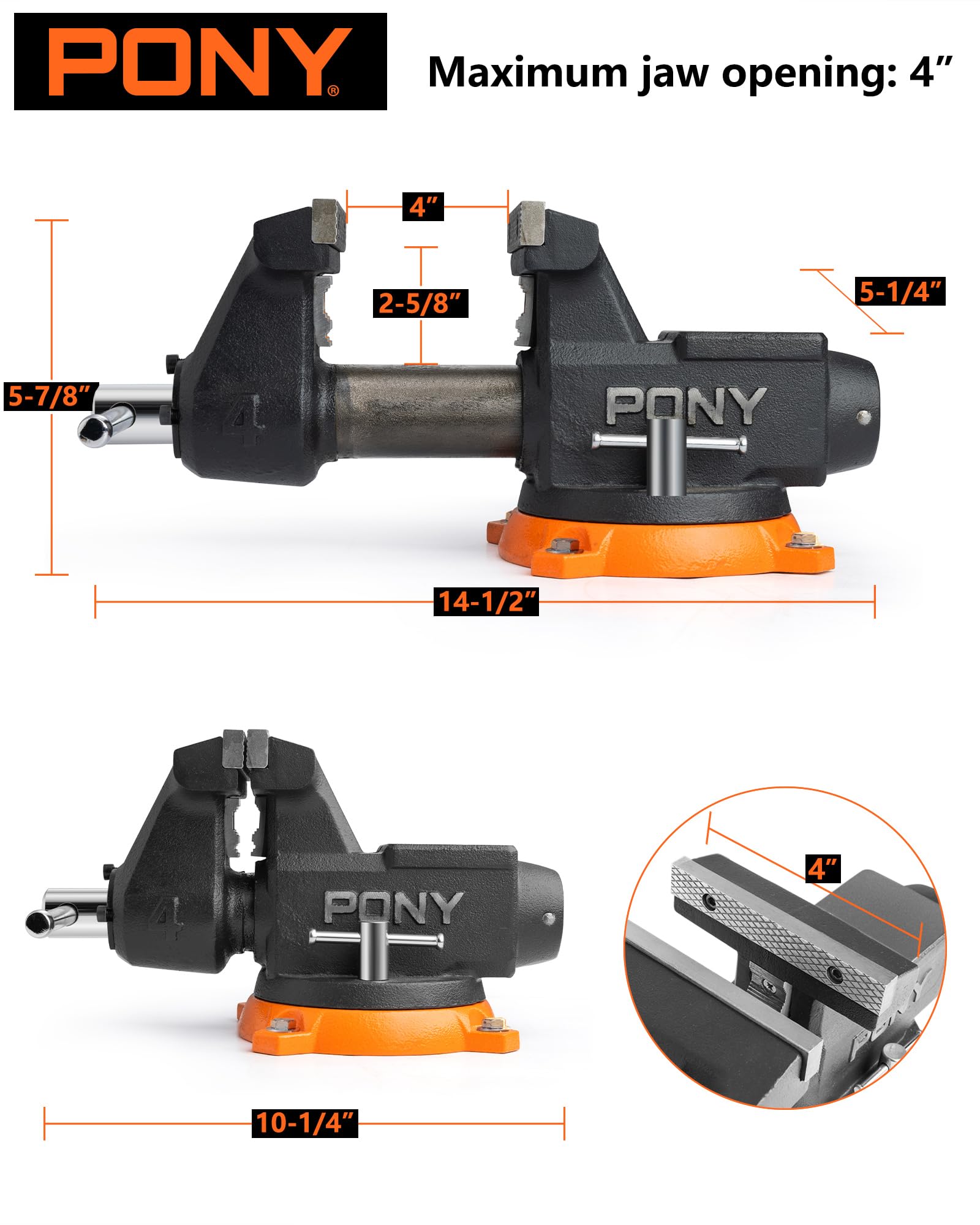 PONY 360-degree rotation improves accessibility and workflow.