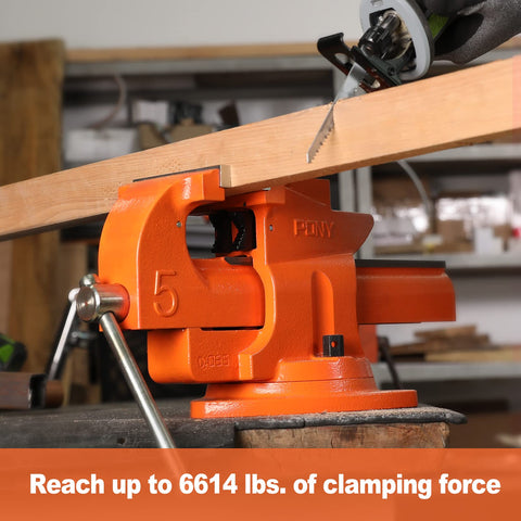 PONY 360-degree swivel base allows precise positioning during work