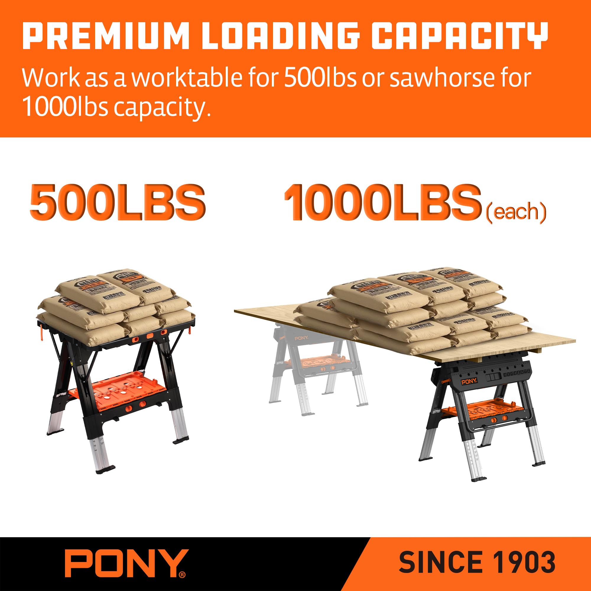 PONY included clamps and pegs enable secure holding for varied projects.