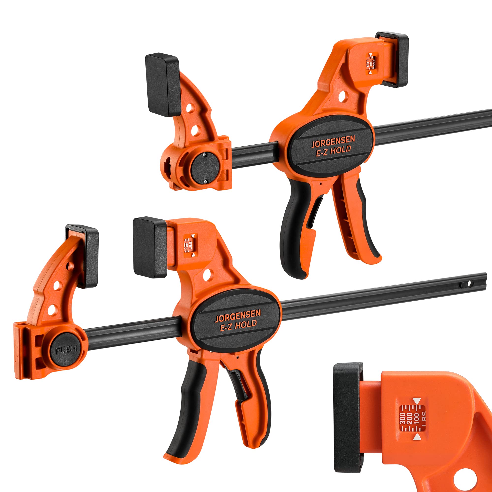 PONY Jorgensen 12-inch bar clamp with load indicator for precise control.
