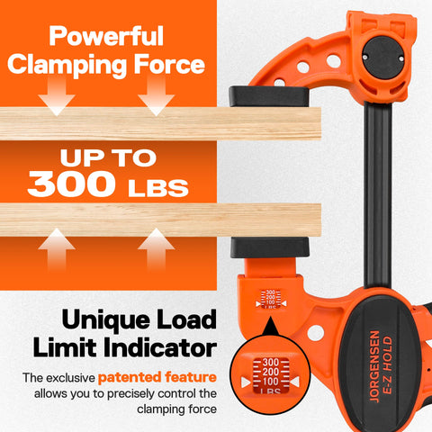 PONY Jorgensen clamp close-up shows reinforced nylon handle for durability.