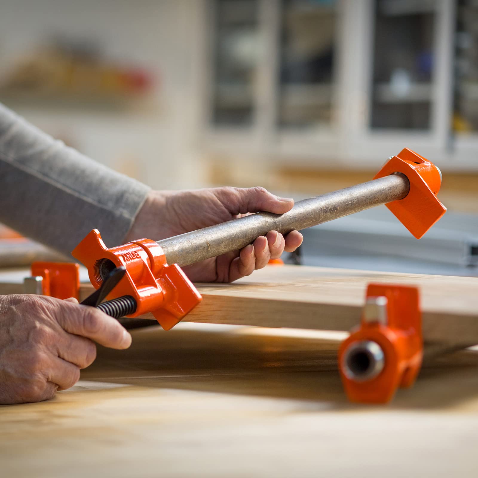 PONY professional pipe clamps speed up cabinet and frame assembly