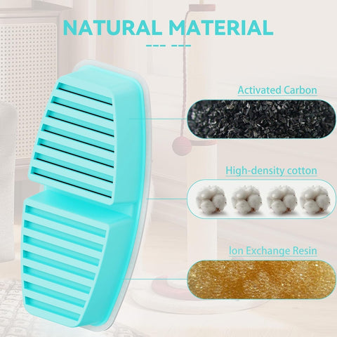 POOEKEN activated carbon filter reduces odors and impurities for crisper water