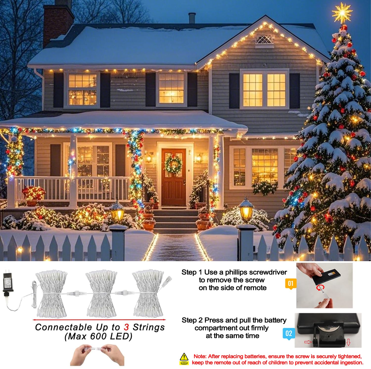 Pooqla adjustable brightness and speed for parties or cozy evenings