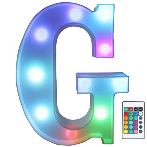 Pooqla colorful LED marquee letters with remote for vibrant party lighting