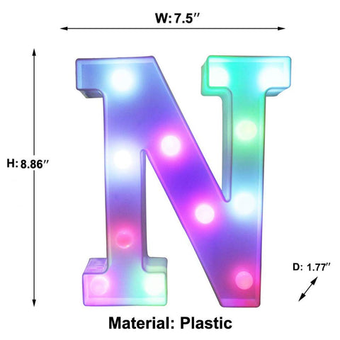 Pooqla party decor LED letters create festive ambiance in minutes
