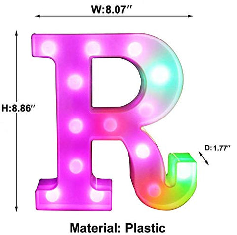 Pooqla remote-control marquee letters offer customizable colors and effects.