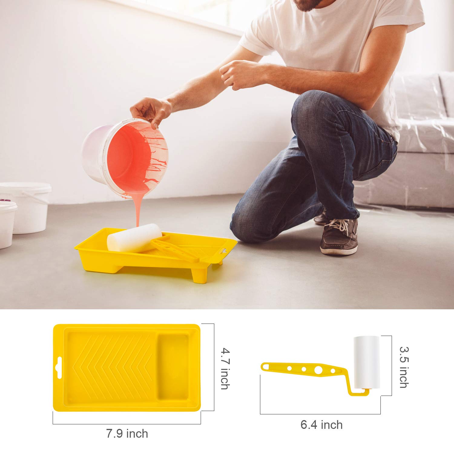 POOVI paint tray liner for easy cleanup and reuse
