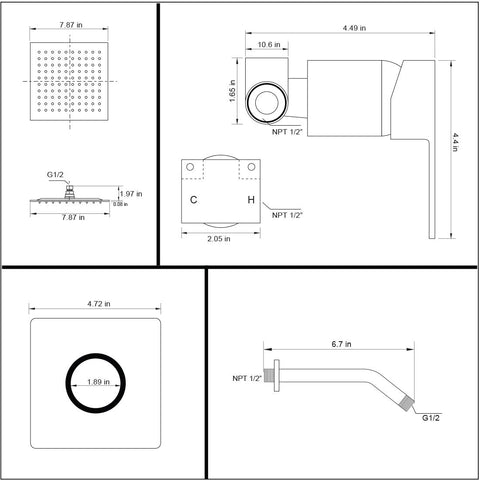 POP SANITARYWARE matte black swivel ball enables precise head angle adjustment.