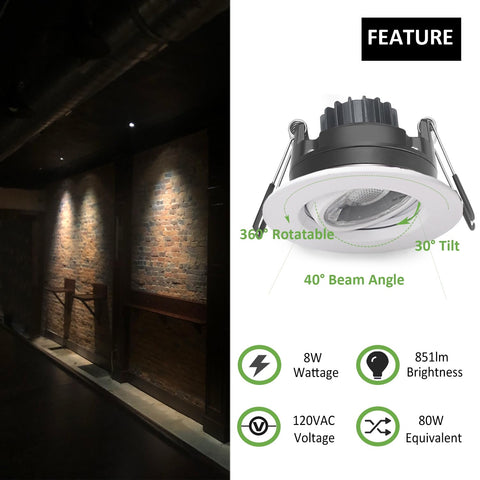 POPANU canless downlight offers five CCT options via junction box switch