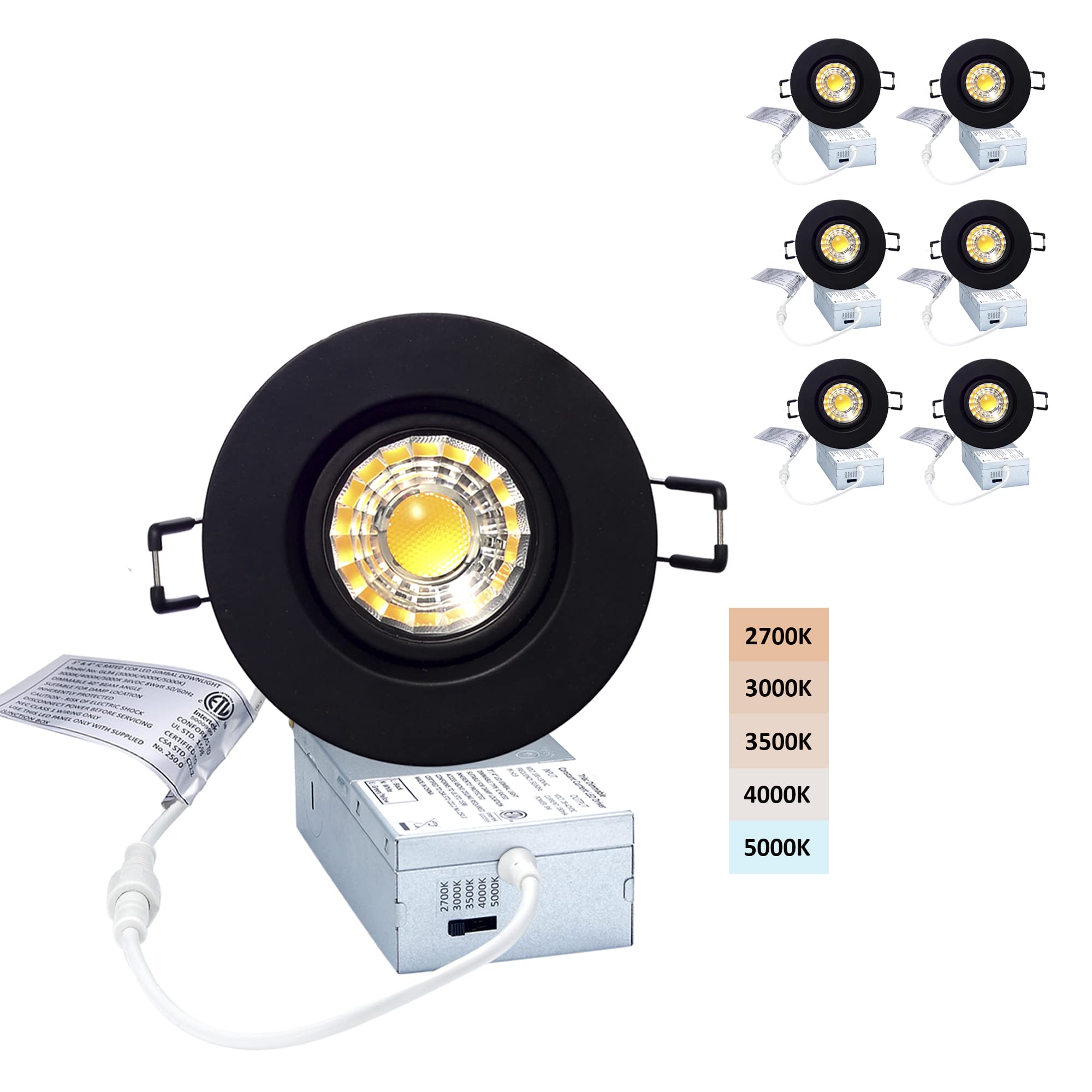 POPANU canless recessed downlight with rotatable spotlight for flexible task lighting.