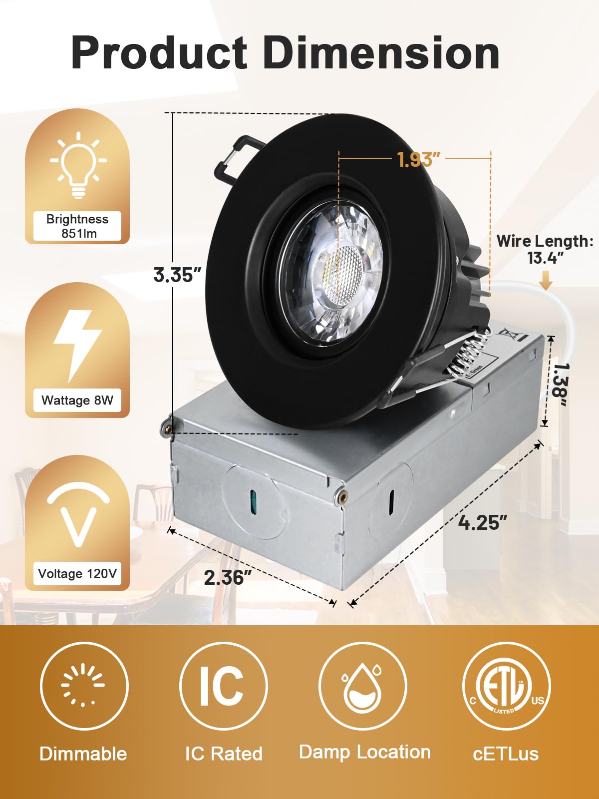 POPANU 3-inch canless fixture lines cleanly with no bulky housing.