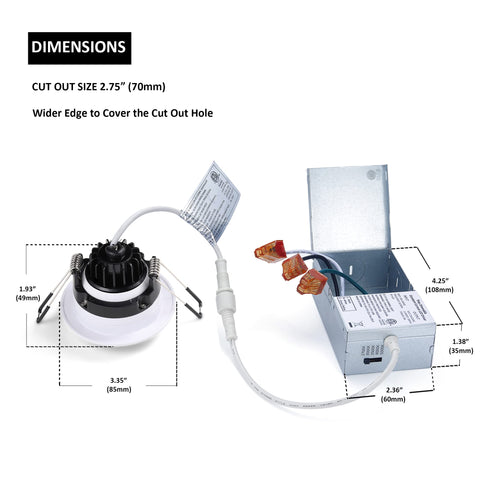 POPANU die-cast aluminum downlight ensures durable performance and safe operation