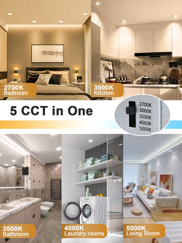 POPANU downlight offers five CCT options for ambient customization.