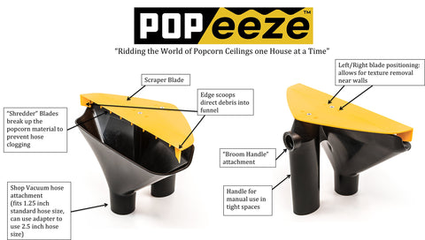 POP EEZE packaging and bilingual instructions emphasize user-friendly guidance.