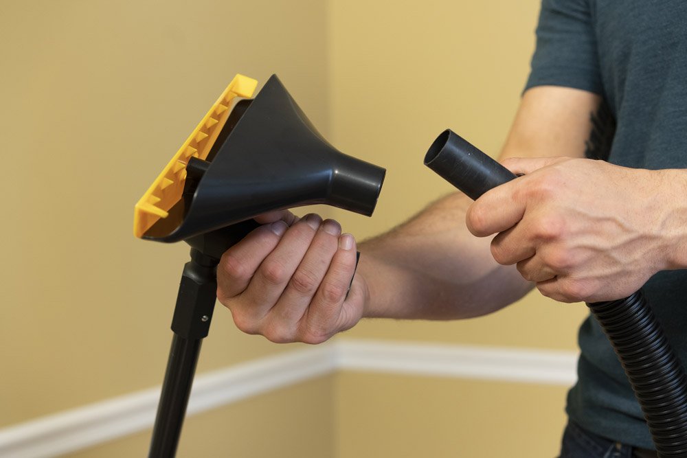 POP EEZE three-blade set included for versatile texture removal on uneven ceilings.