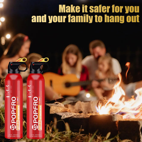 POPFRO portable extinguisher for quick handheld use at home or in a car.