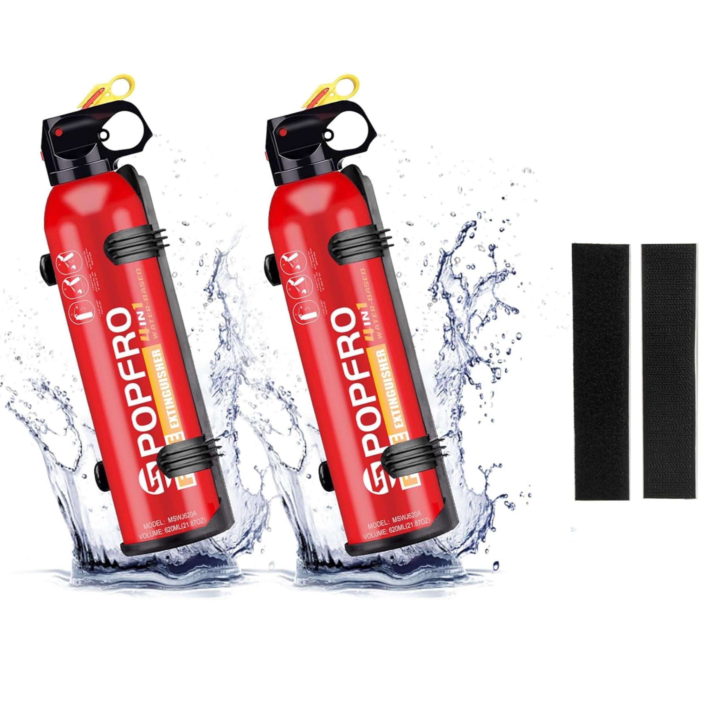 POPFRO water-based extinguisher 620ml 2-pack for convenient home safety.