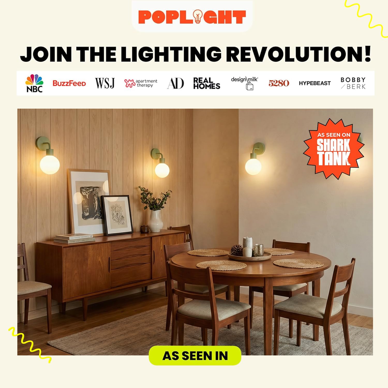 Poplight portable wall sconce moves easily between rooms