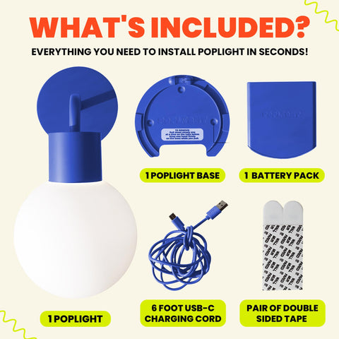 Poplight sconce blue nursery use with soft bedtime lighting