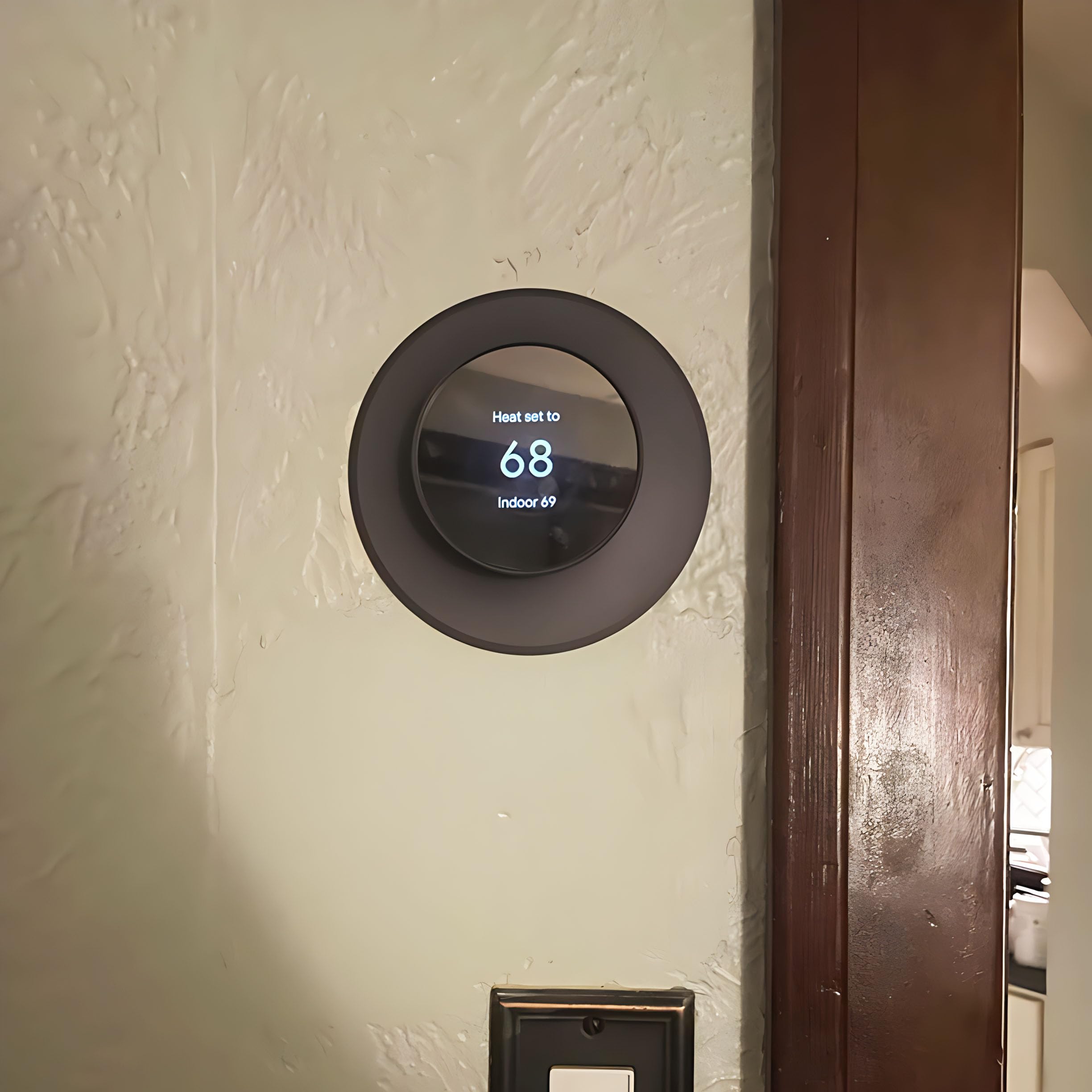 POPMAS Nest trim enhances durability while preserving thermostat aesthetics.
