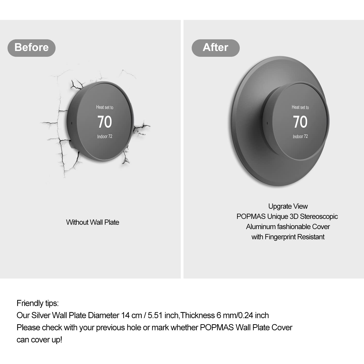 POPMAS fingerprint-resistant finish keeps the surface clean.