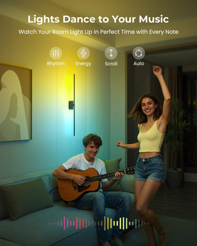PopoIron wall sconce color-changing option for mood lighting