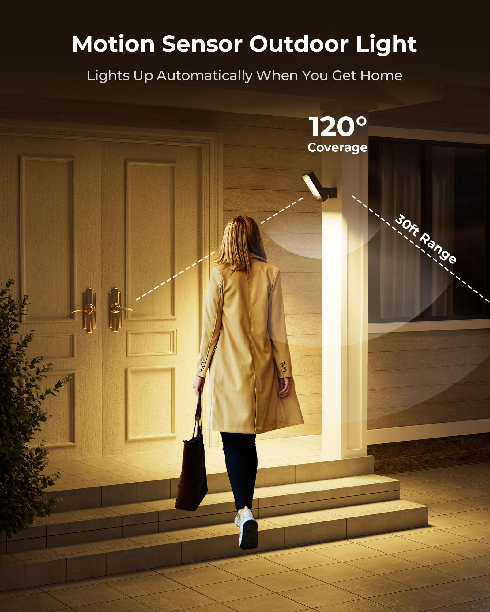 PopoIron backyard porch light delivers bright coverage for evening gatherings.