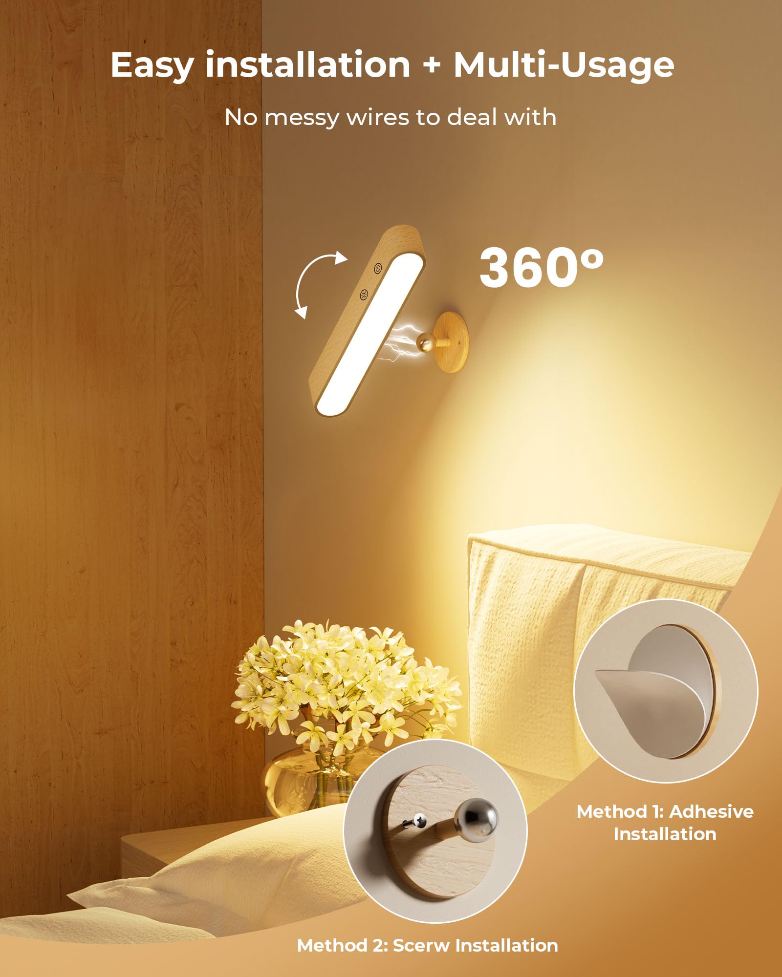 PopoIron easy install with adhesive pads or screws without wall damage